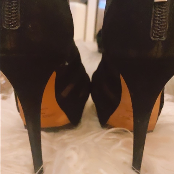 Authentic Jimmy Choo Peep toe suede booties good condition - Picture 2 of 5